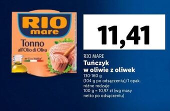 Lidl Tuńczyk kawałki w oliwie z oliwek rio mare oferta