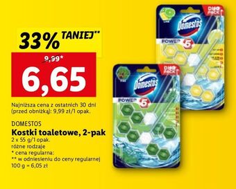 Lidl Kostka do wc pine domestos power5 oferta