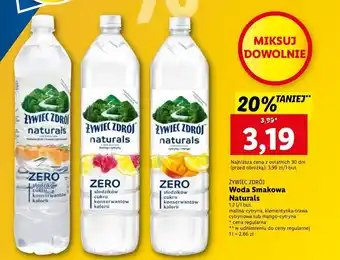 Lidl Woda z nutą mandarynki i trawy cytrynowej żywiec zdrój naturals oferta