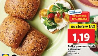 Lidl Bułka pszenno-żytnia z ziarnami oferta