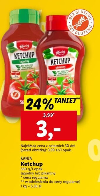 Lidl Ketchup łagodny kania oferta