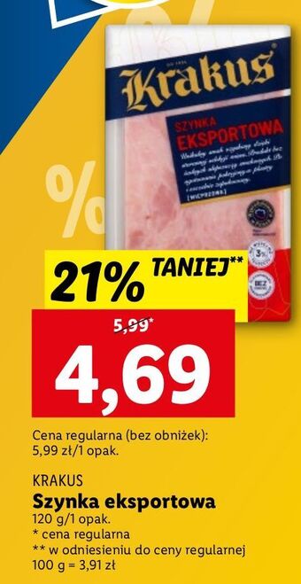 Lidl Szynka eksportowa krakus animex oferta
