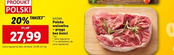 Lidl Pręga wołowa bez kości rzeźnik codzienna dostawa oferta