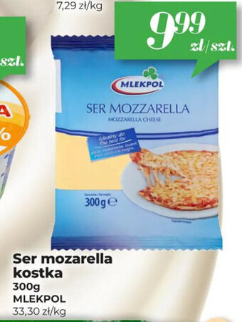 Społem Mlekpol Ser mozarella kostka 300g oferta