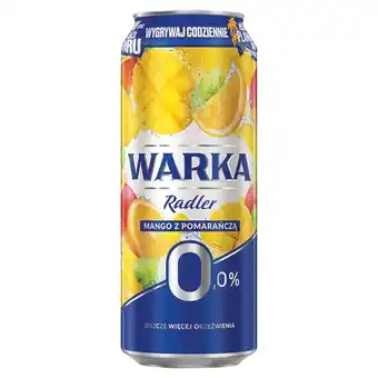 Żabka Warka radler piwo bezalkoholowe z lemoniadą o smaku mango i pomarańczy 500 ml oferta