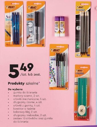 Biedronka Produkty szkolne BIC oferta