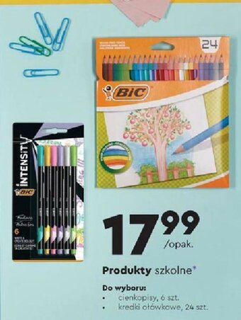 Biedronka Produkty szkolne BIC oferta