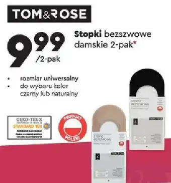 Biedronka Stopki bezszwowe damskie 2-pak oferta