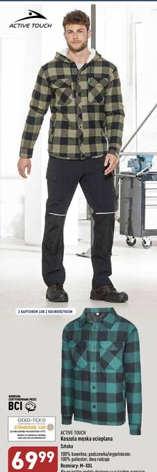 ALDI Koszula męska flanelowa ocieplana m-xxl active touch oferta