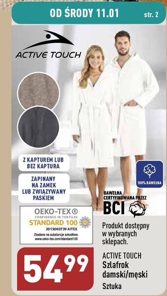 ALDI Szlafrok damski m-xl active touch oferta