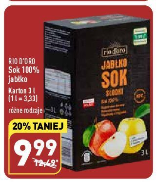 ALDI Sok jabłkowy słodki rio d'oro oferta