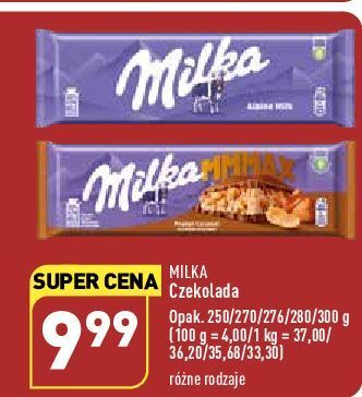 ALDI Czekolada peanut caramel milka mmmax oferta