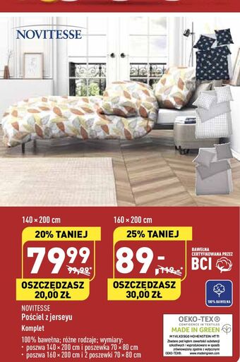 ALDI Pościel z jerseyu 160 x 200 cm + 2 70 80 novitesse oferta