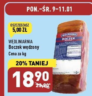 ALDI Boczek wędzony parzony wędliniarnia classic oferta