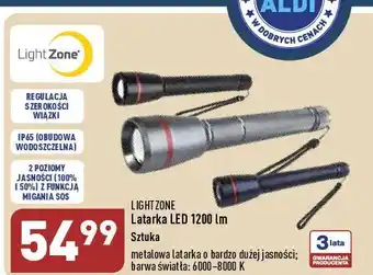 ALDI Latarka led cree 1200 lm niebieska light zone oferta