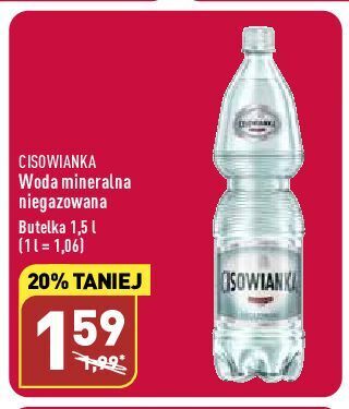 ALDI Woda niegazowana cisowianka oferta