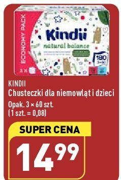 ALDI Chusteczki wilgotne natural balance cleanic kindii oferta