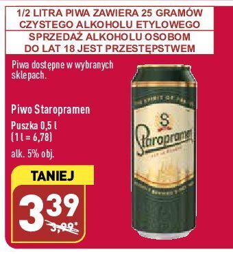 ALDI Piwo staropramen prague oferta
