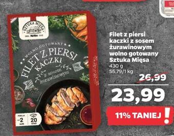 Netto Filet z piersi kaczki sosem żurawinowym wolno gotowany sztuka mięsa netto oferta