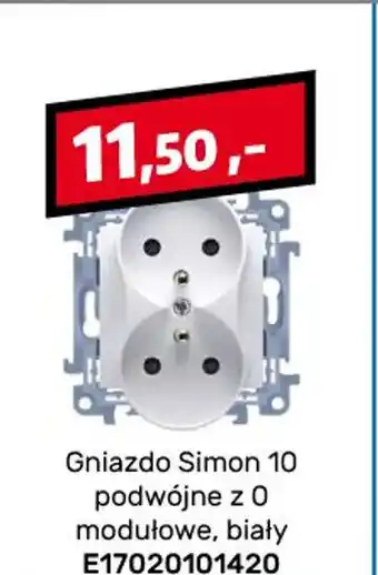 AT Kontakt Simon Gniazdo 10 podwójne z 0 modułowe, biały oferta