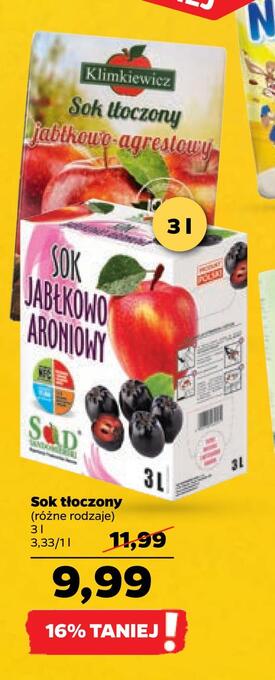 Netto Sok tłoczony oferta