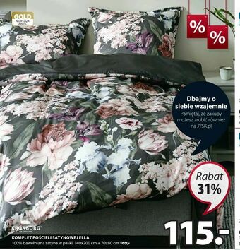 JYSK Komplet pościeli satynowej ella oferta