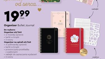 Biedronka Organizer na spirali bullet journal a5 240 k. interdruk oferta