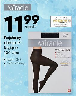 Biedronka Rajstopy winter 100 den rozm. 2-5 czarne miracle oferta