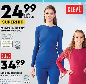 Biedronka Legginsy termiczne s/m-l/xl cleve oferta