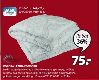 JYSK Kołdra letnia fondsbu oferta