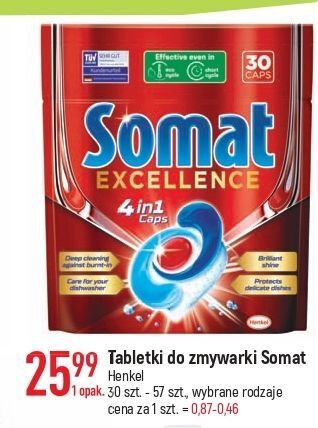 E.Leclerc Tabletki do zmywarki somat excellence 4in1 oferta