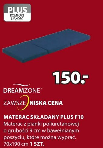 JYSK Materac składany plus f10 oferta