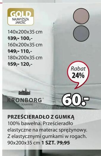 JYSK Prześcieradło z gumką oferta