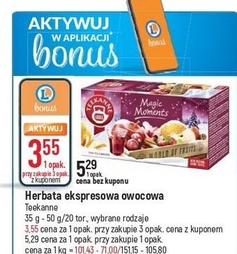 E.Leclerc Herbata magic moments teekanne world of fruits oferta