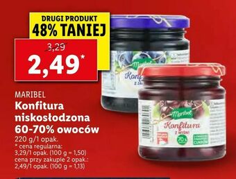 Lidl Konfitura niskosłodzona 60-70% owoców oferta