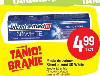 E.Leclerc Pasta do zębów arctic fresh blend-a-med 3d white oferta