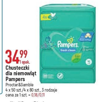 E.Leclerc Chusteczki nawilżane pampers fresh clean oferta