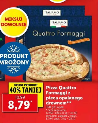Lidl Pizza Quattro Formaggi z pieca opalanego drewnem oferta