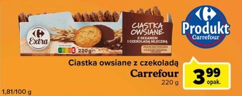 Carrefour Express Carrefour ciastka owsiane z czekoladą 220g oferta