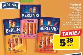 Carrefour Berlinki parówki 250g oferta