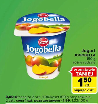 Carrefour Express Jogobella Jogurt 150g różne rodzaje oferta