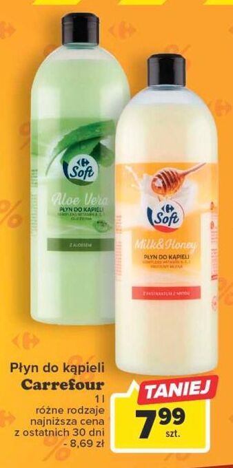 Carrefour Płyn do kąpieli milk&honey carrefour soft oferta