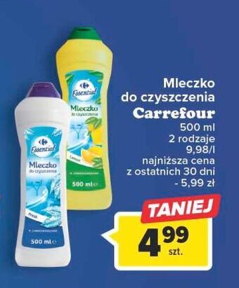 Carrefour Mleczko do czyszczenia lemon carrefour essential oferta
