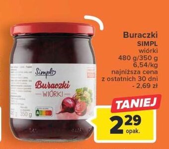 Carrefour Buraczki - wiórki simply oferta