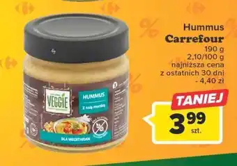 Carrefour Hummus z solą morską carrefour veggie oferta