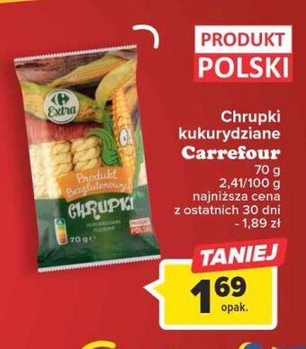 Carrefour Chrupki kukurydziane plecione bezglutenowe carrefour oferta