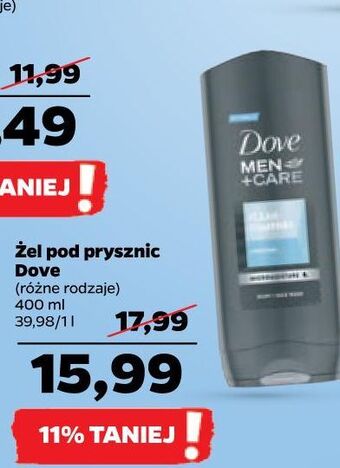 Netto Żel pod prysznic clean comfort dove men+care oferta