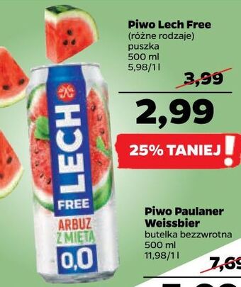 Netto Piwo lech free arbuz z miętą oferta