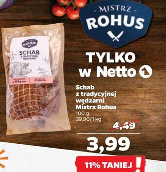 Netto Schab z tradycyjnej wędzarni mistrz rohus oferta