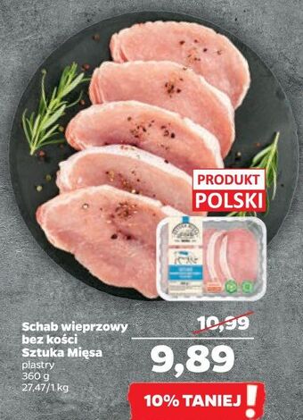 Netto Schab wiieprzowy plastry sztuka mięsa netto oferta